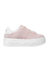 Versace Platform Logo Sneakers In Pink