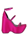 Versace Platform 3-strap Sandals In Pink