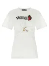 Versace Safety Pin Embroidered T-shirt In White