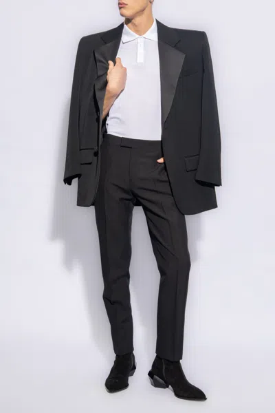 Versace Pleat-front Trousers In Black