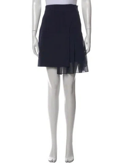 Pre-owned Versace Pleated Accents Mini Skirt In Black