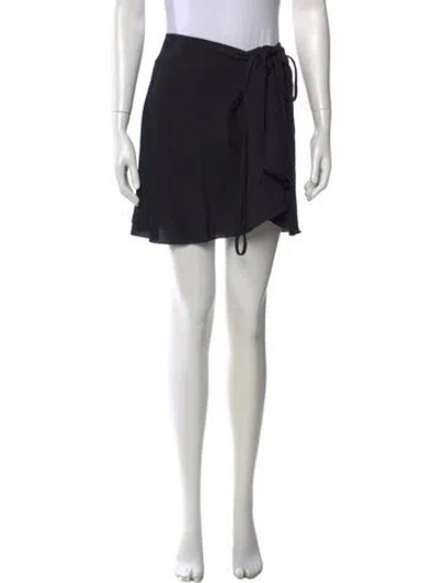 Pre-owned Versace Pleated Accents Mini Skirt W/ Tags In Blue