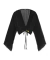 Versace Bluse Mit Falten In Black