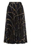 Shop Versace Pleated Midi Skirt