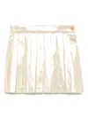 Versace Pleated Mini Skirt In 金色