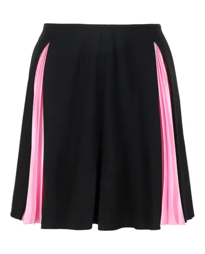 Versace Pleated Mini Skirt In Black