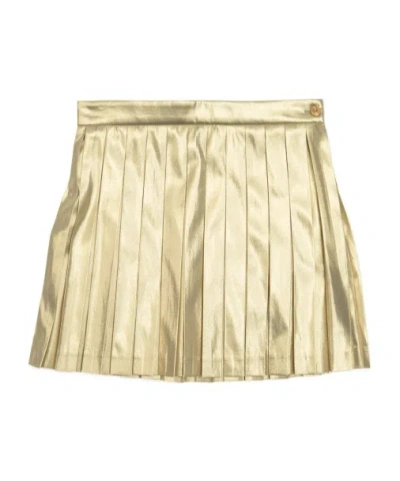 Versace Pleated Mini Skirt In Nude