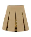 Versace Pleated Panelled Skirt In Blue