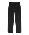 Versace Pleated Plain Casual Pants In Black