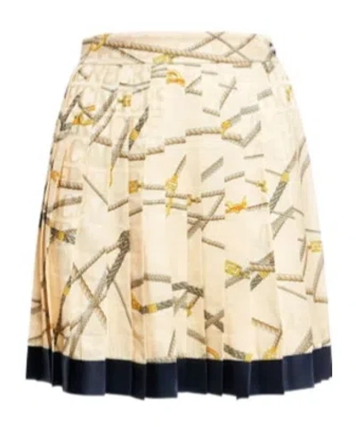 Versace Pleated Printed Miniskirt