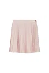 Versace Striped Pleated Skirt Button Detail In Rosa
