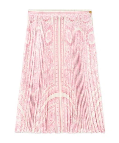 Versace Pleated Skirt In Multi
