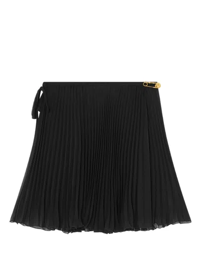 VERSACE SAFETY PIN COVER-UP PLEATED SKIRT