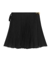 Versace Safety Pin Cover-up Pleated Skirt In Black