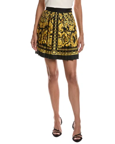 Versace Pleated Skirt In Yellow