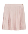 Versace Striped Pleated Skirt Button Detail In Nude