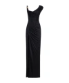Versace Medusa Draped Maxi Dress