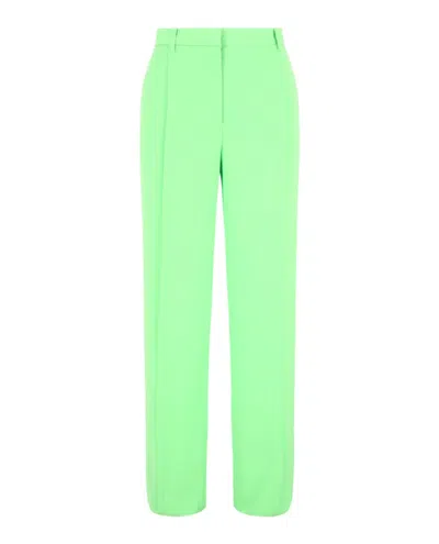 Versace Pleated Wide Leg Pants In Burgundy