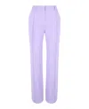 Versace Pleated Wide Leg Pants In Purple