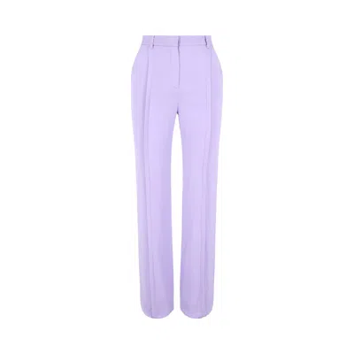 Pre-owned Versace Pleated Wide Leg Pants 'purple' | Women's Size 38