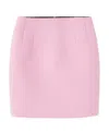 Versace Pleated Zipper Skirt In Pink