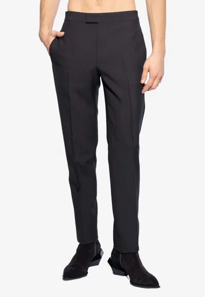 Versace Pleat-front Tailored Pants In Black
