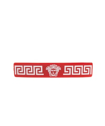Versace Plexa Hair Clip In Red