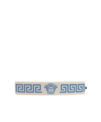 Versace Plexa Hair Clip In White