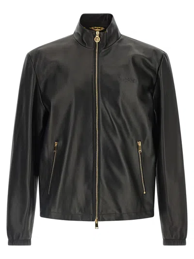 Versace Plongé Nappa Jacket In Black