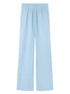 Versace Drawstring Flared Trousers In Blue