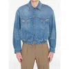 Versace Jacket Long Sleeves Elasticated Hem Chest Pockets In Blue