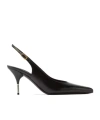 Versace Pointed Slingback Pumps In Black