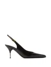 Versace Pointed Slingback Pumps In Multi