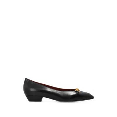 Versace Pointed-toe Ballet Flats In Black