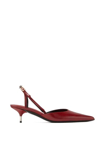 Versace Point-toe Buckle Pumps In Red