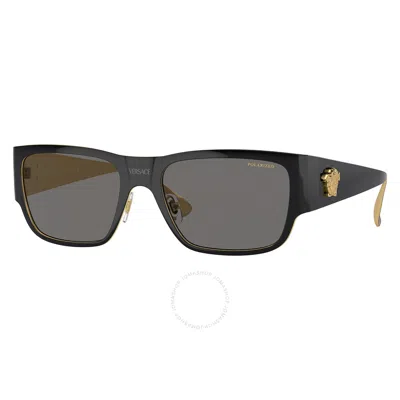 Versace Men's Polarized Sunglasses, Ve2262 In Dark Grey Polarized