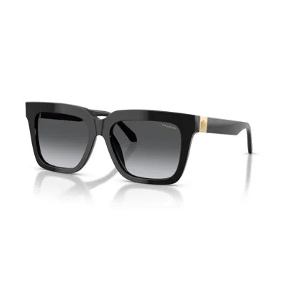 Versace Polarized Grey Square Ladies Sunglasses Ve4498 Gb1/t3 55 In Red