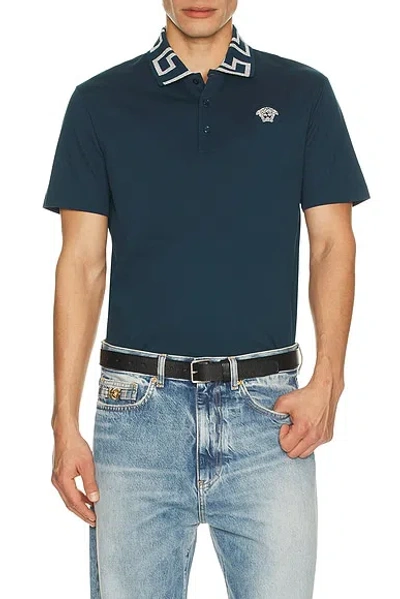 Versace Polo In Blue