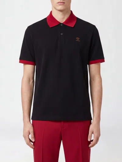 Versace Polo Shirt Men Color Black