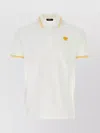 Versace White Polo Shirt With Classic Collar And Medusa Embroidery On The Front In White