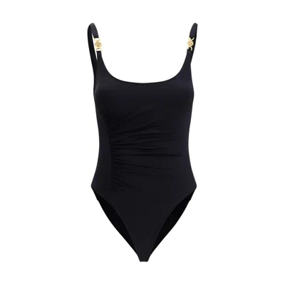 Versace Medusa One-piece Swimsuit In Black