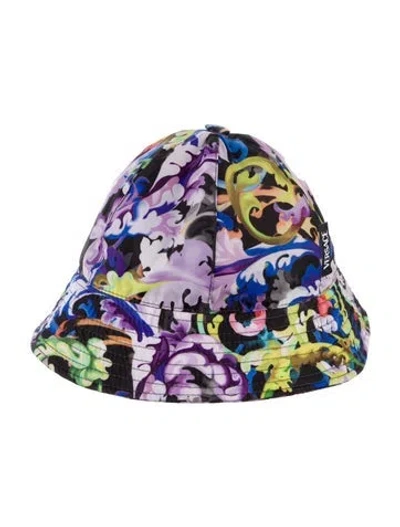 Pre-owned Versace Polyester Bucket Hat In Black