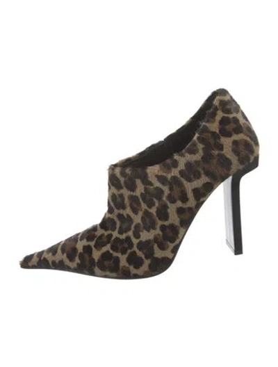 Pre-owned Versace Ponyhair Animal Print Pumps In Multi