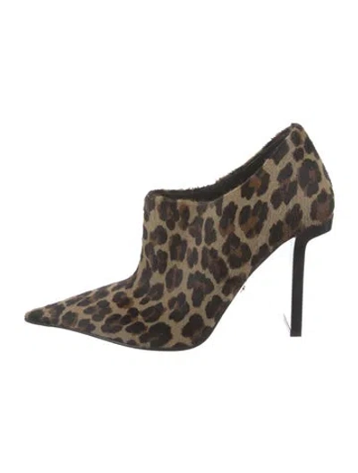 Pre-owned Versace Ponyhair Animal Print Pumps In Multi