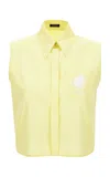 Versace Poplin Button-up Shirt In Yellow
