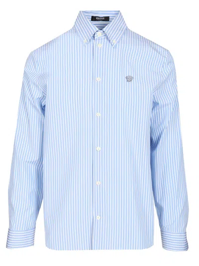 Versace Poplin Shirt Shirts Light Blue