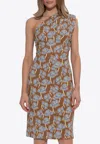 Versace One-shoulder Stretch Crepe Jersey Cocktail Dress