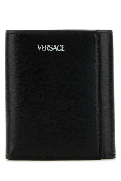 VERSACE VERSACE BLACK LEATHER WALLET