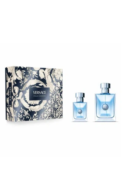 Versace Pour Homme Eau De Toilette Gift Set $189 Value In Transparent