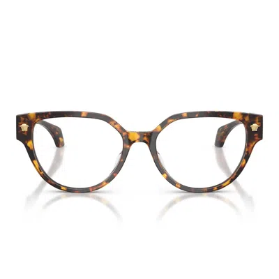Versace Prescription Glasses Ve3394 D 5514 Brown/transparent Women In Multi